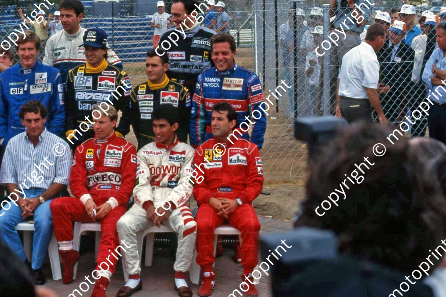 0 Comas Tarquini Boutsen C Fittipaldi Morbidelli Gugelmin Senna Lehto Suzuki Capelli (courtesy Roger Swan) 412