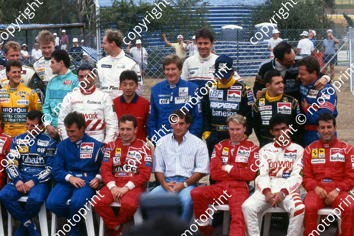 0 Herbert Hakkinen van de Poele Comas Tarquini Gugelmin, Schumacher (courtesy Roger Swan) 411