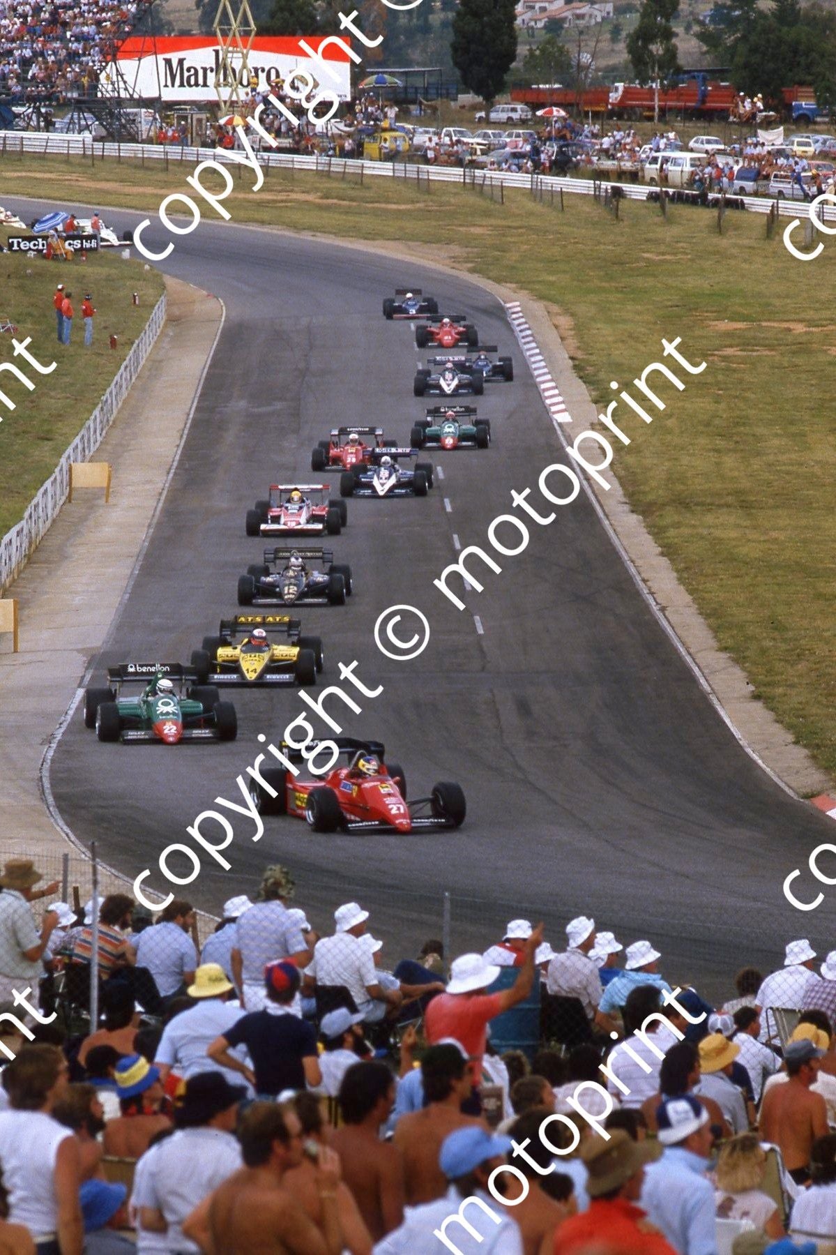 0 group Alboreto, Patrese, Winkelhock, Mansell, Senna, De Cesaris, Arnoux (Courtesy Roger Swan) 013
