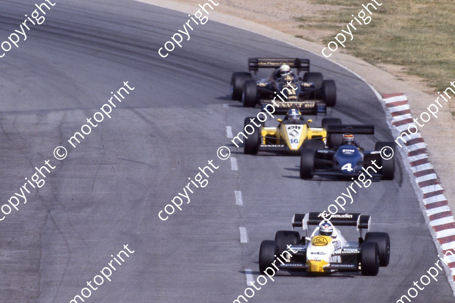 0 group Rosberg, Bellof, Warwick, De Angelis (courtesy Roger Swan)