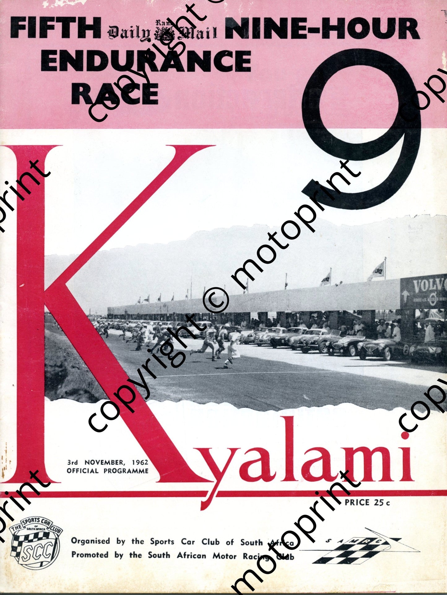 1962 Nine-Hour 001; entry list, car driver descriptions 001