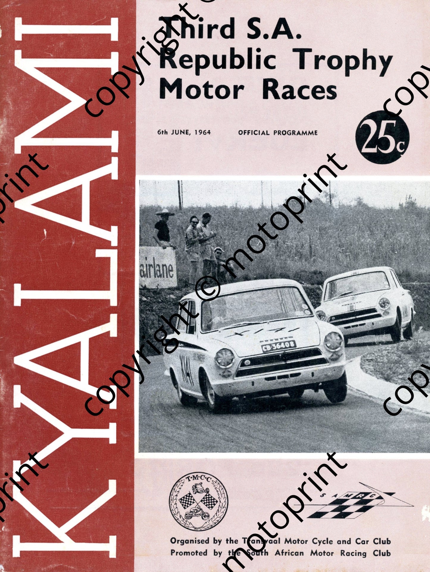 1964 Republic Trophy; entry lists main and driver pics, std prod saloons, saloons and driver pics, sports and GT001