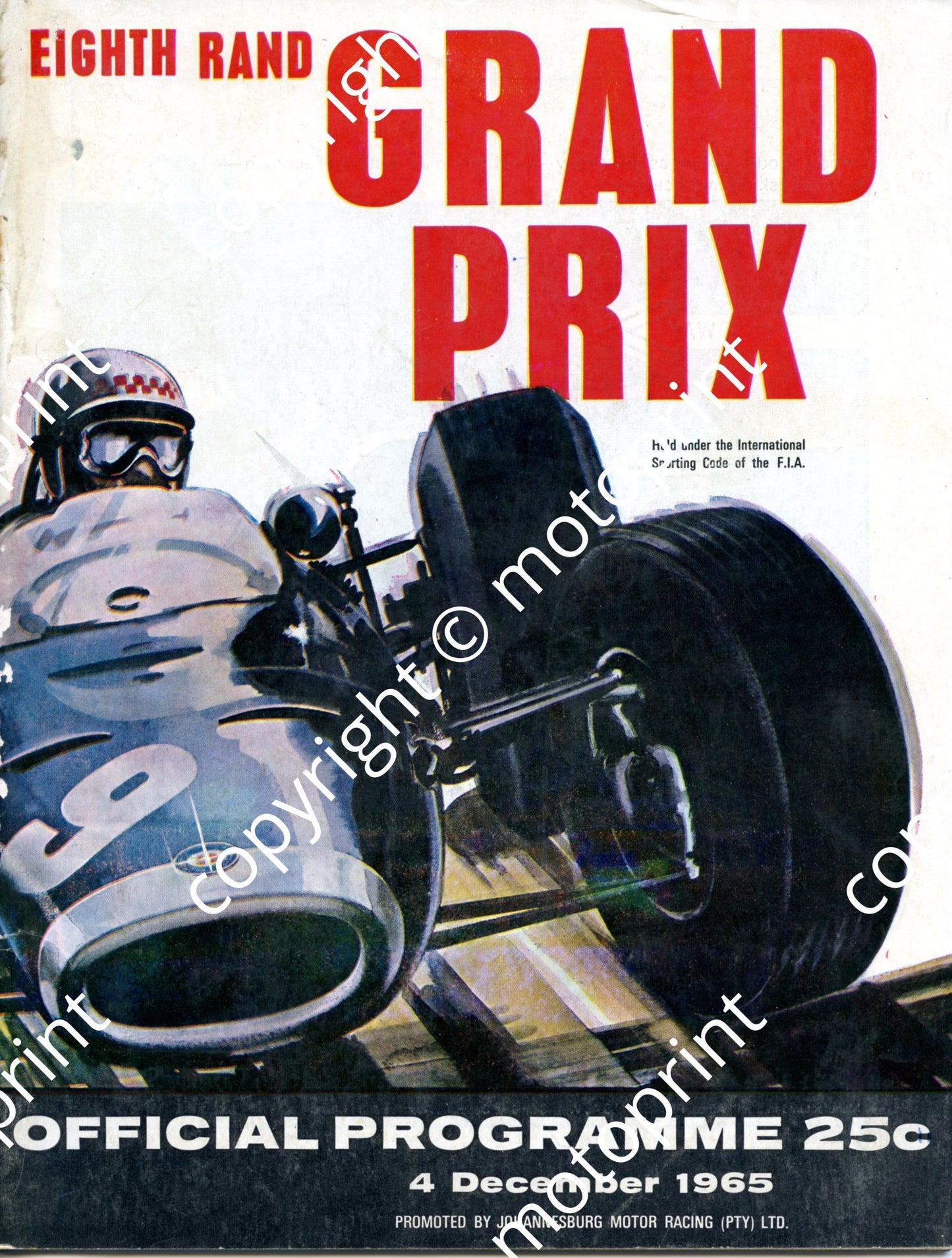 1965 Rand GP; ; entry lists main, FV, SA saloons, sports