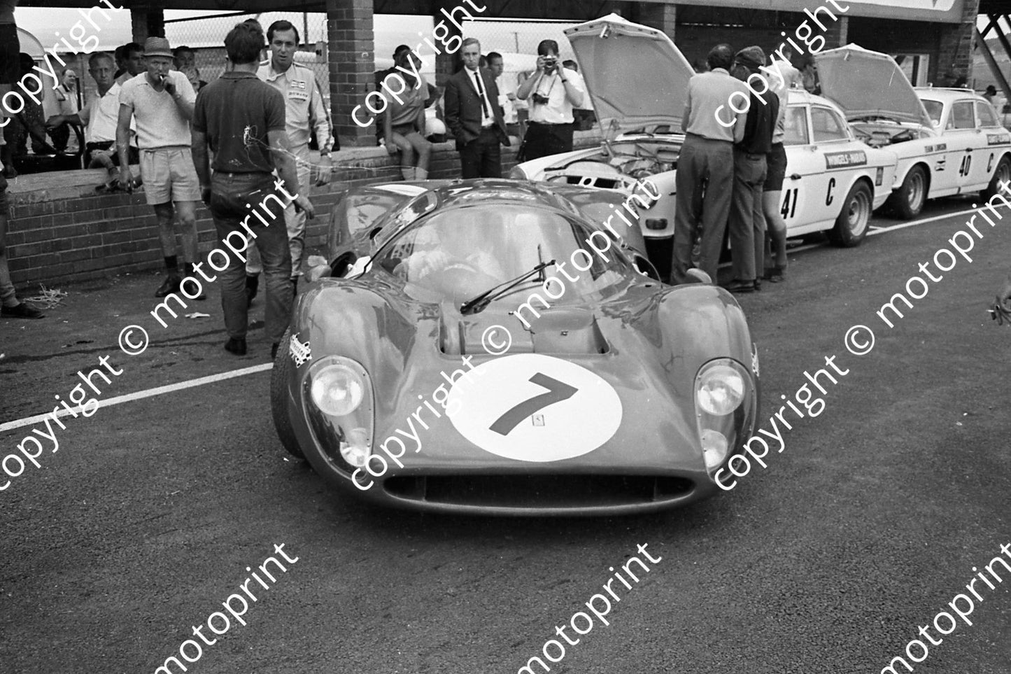1967 7 Ferrari P4 David Piper Dick Attwood_ 41 Volvo 122S Wingels Marais_ 40 Chatz Clapham (courtesy Ken Stewart) 302