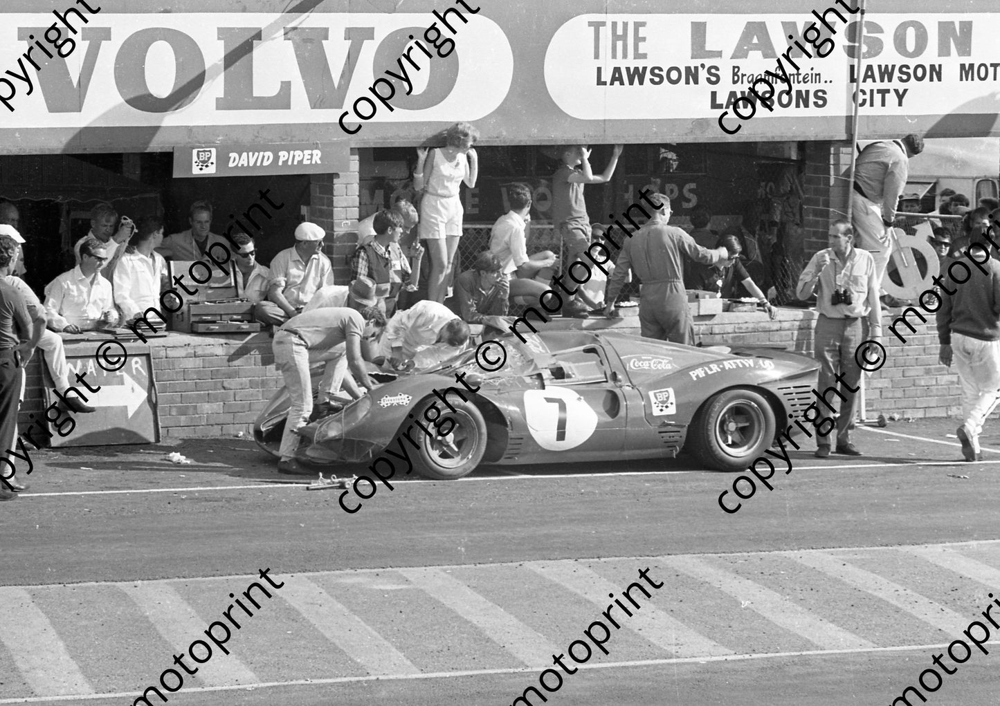 1967 7 Ferrari P4 after pit collision with John Frittelli_ Piper Attwood A4 (courtesy Ken Stewart) (9)