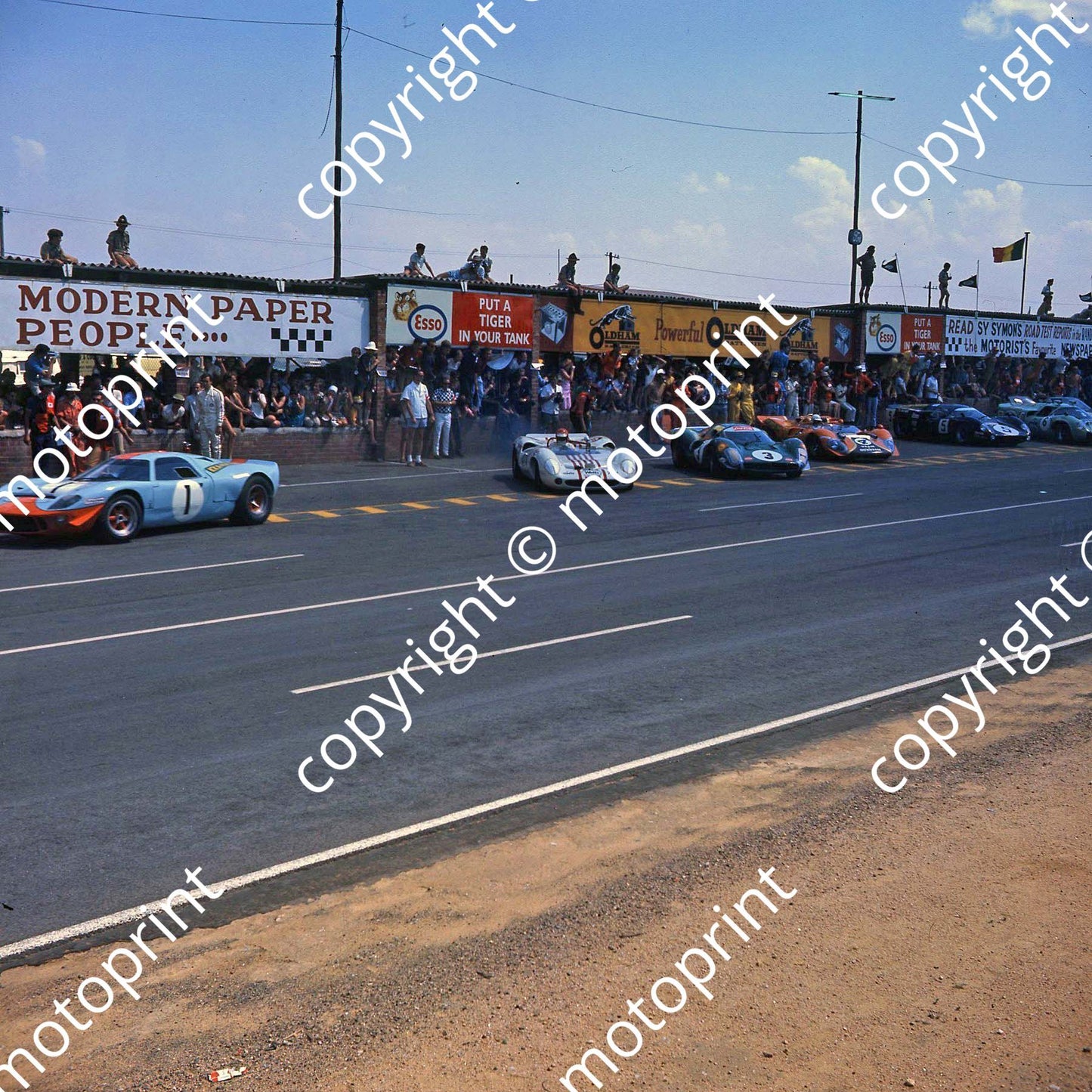 1968 0 Le Mans grid Ickx Mirage pulls away (courtesy Ken Stewart) 330