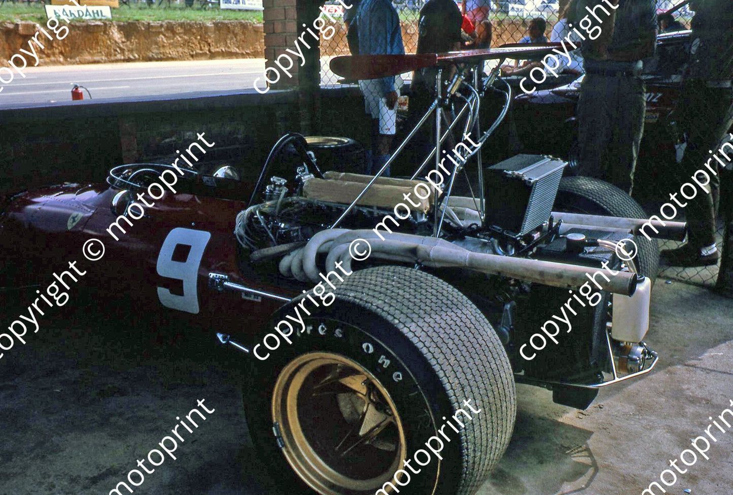 1969 SA GP Ferrari 312 rear detail pits (thanks Vito Momo via G Cavalieri) 048