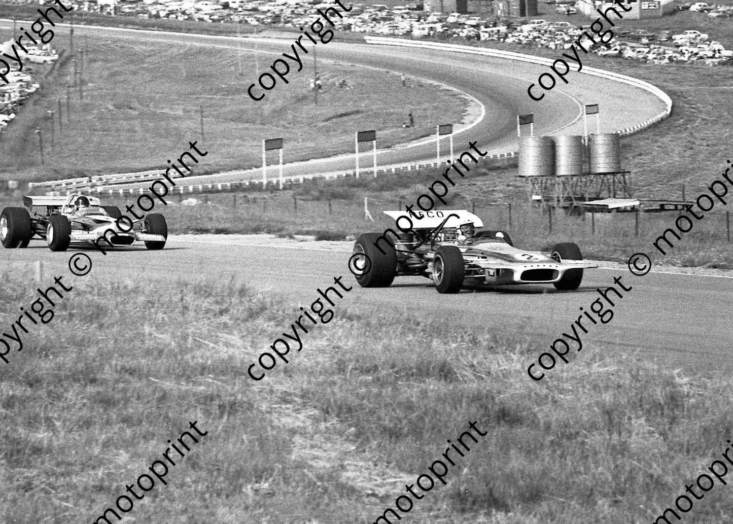 1971 Kya 2 John Love March 701 1 Dave Charlton Lotus 49 cleaned 5x7 (permission Malcolm Sampson Motorsport Photography (1)