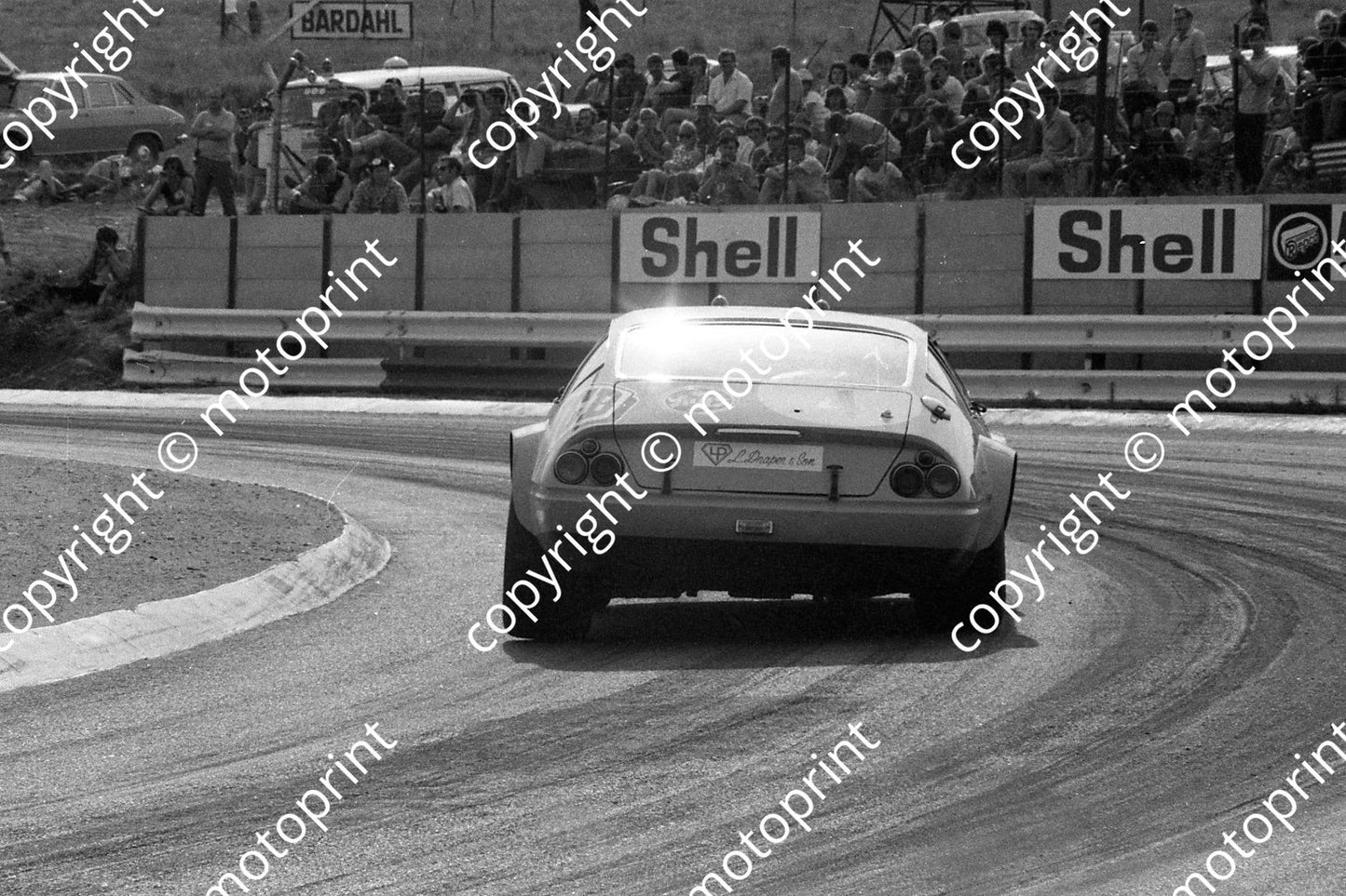 1972 9 hr SP 4 Ferrari 308 rear view Clubhouse (courtesy Roger Swan)