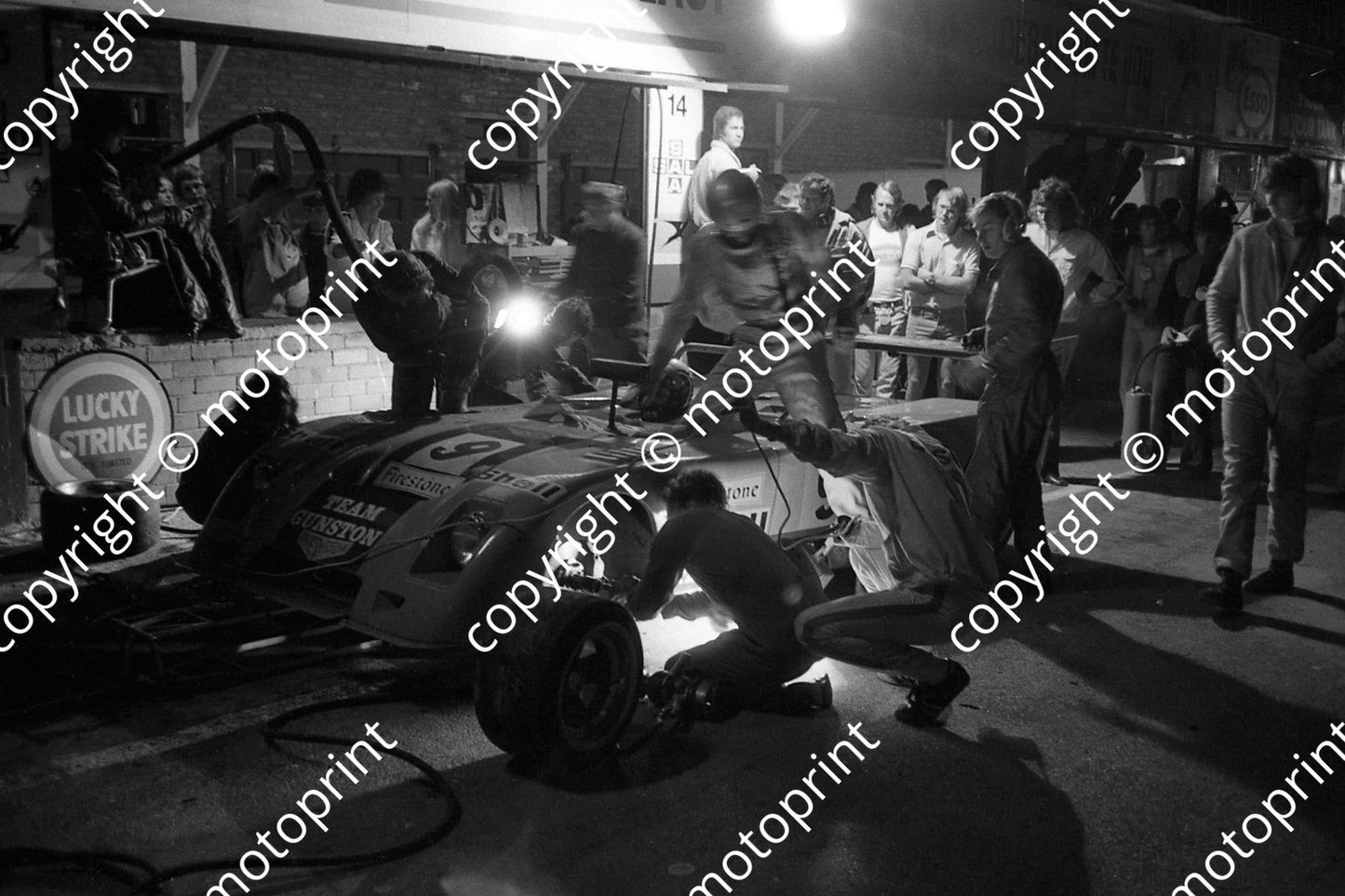 1973 9 hr 9 Chevron B26 I Scheckter J Watson driver chage night pits (permission Roger Swan)