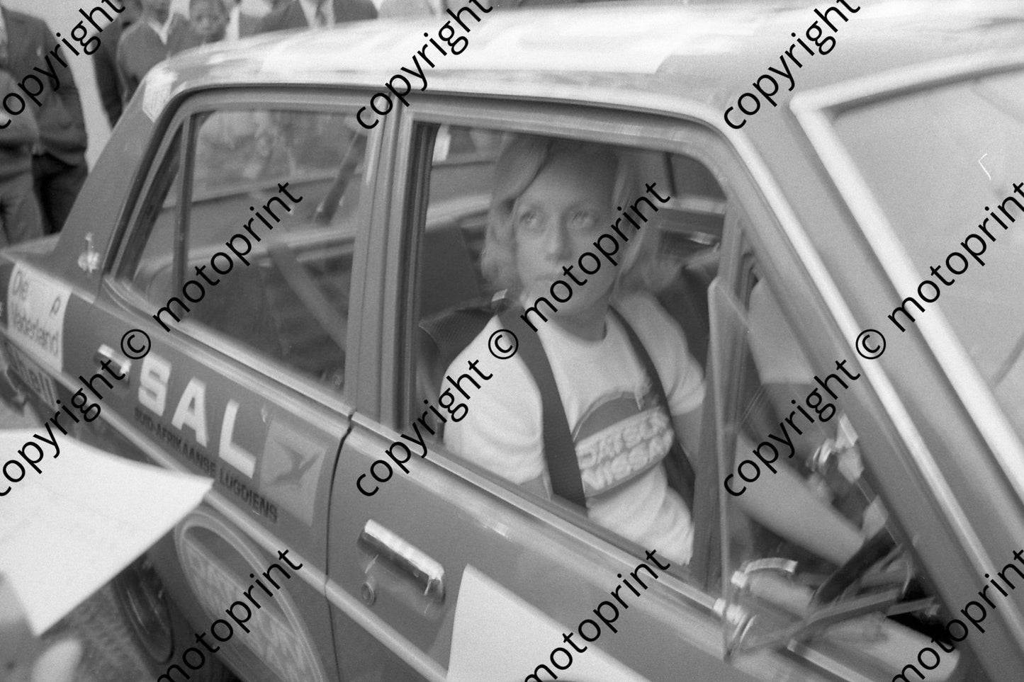 1973 BNU 28 1110 Oda Dencker-Anderssen, Charlotte Hueser Datsun 1200GX start (courtesy Roger Swan) (17)