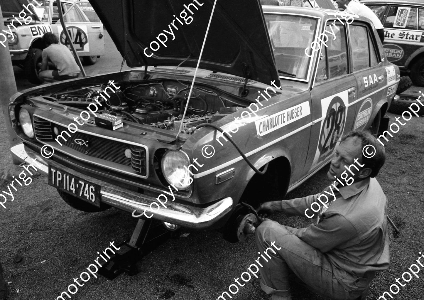 1973 BNU 28 1112 Oda Dencker-Anderssen, Charlotte Hueser Datsun 1200GX (courtesy Roger Swan) (25)