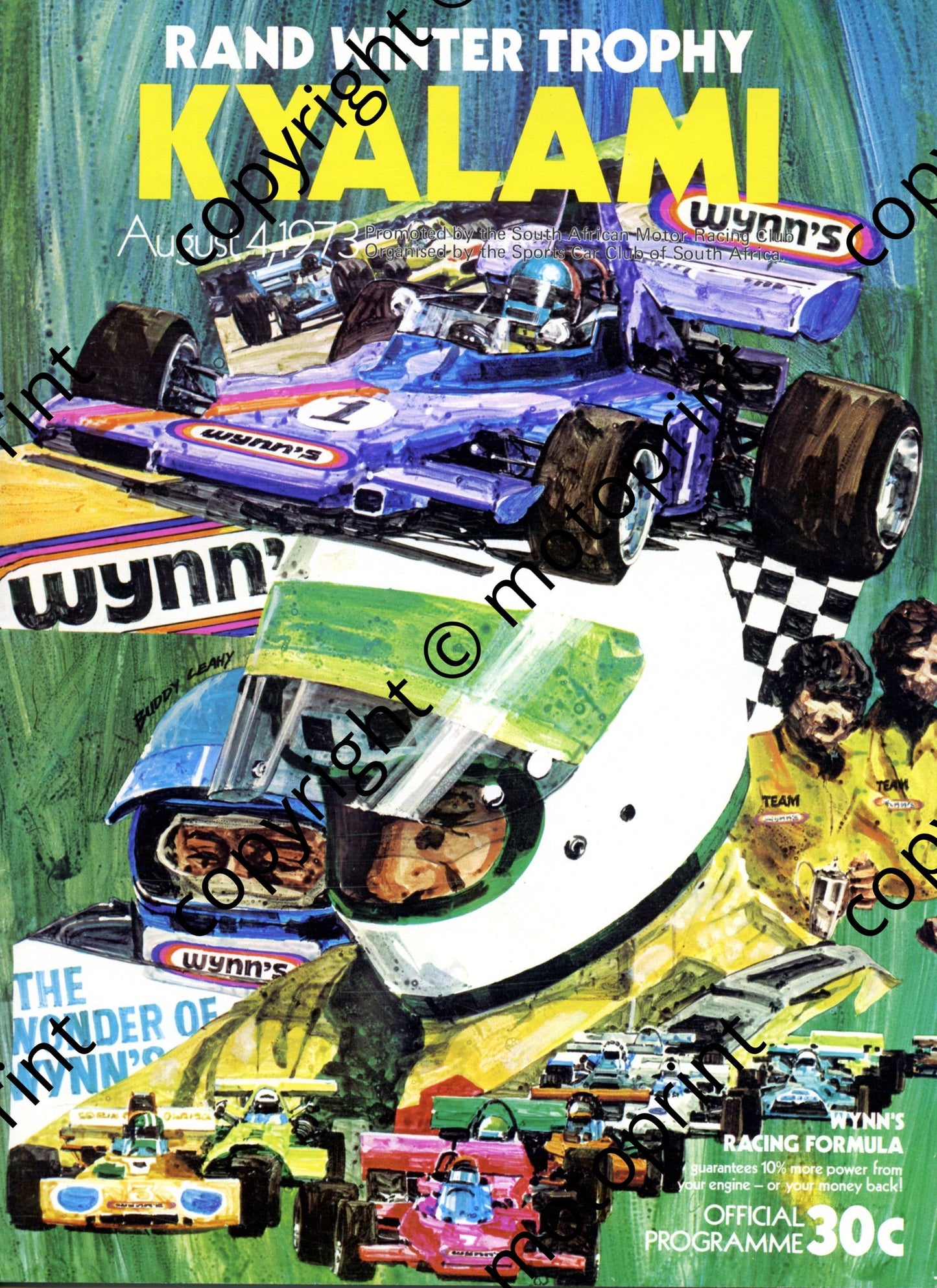 1973 Rand Winter; entry lists motorcycle, FV, FF, F1, Star Prod 001