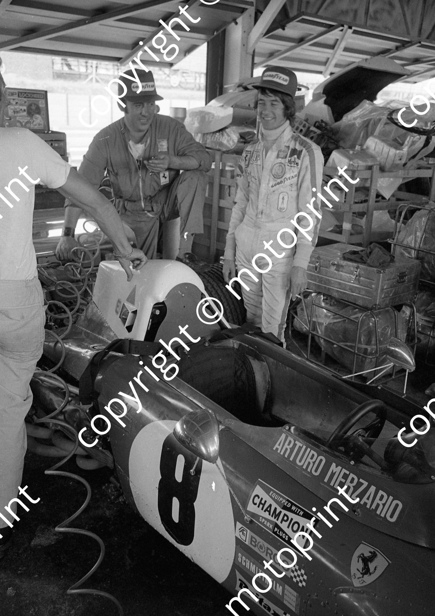 1973 SA GP Merzario and his Ferrari 049