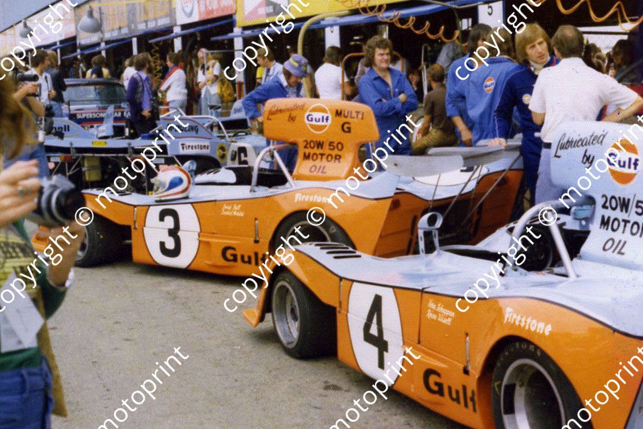 1974 6 hr 3 4 GR7 Gulf Fords (permission Malcolm Sampson)3-4 Gulf descreen217