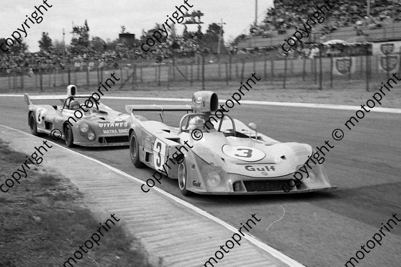 1974 6 hr 3 Gulf Ford GR7 Bell Hobbs 2 Matra Pescarolo Larrousse WEC round (permission Roger Swan)(78)