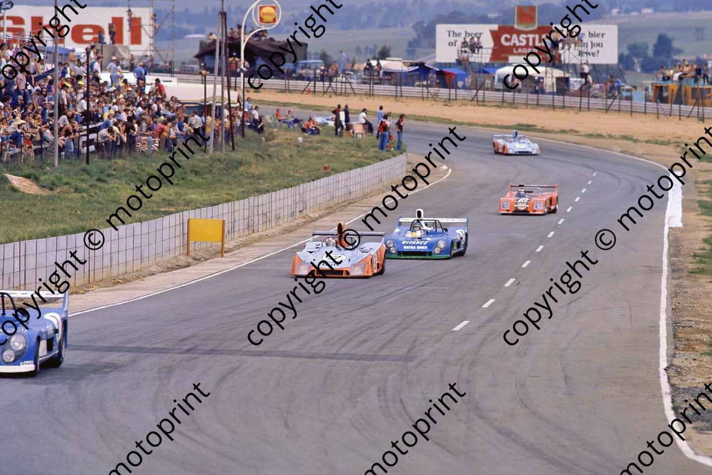 1974 6 hr 3 Gulf Ford GR7 D Bell D Hobbs_ Matra Larrouse Pescarolo_ Chevron I Scheckter Gethin WEC round (permission Malcolm Sampson Motorsport Photography) 157