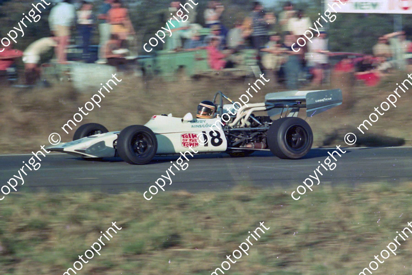 1974 Hesketh SS 18 Gary Ainscough Lotus 69 grass cutting (Permission Malcolm Sampson Motorsport Photography) 705