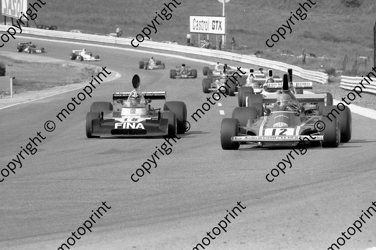 1974 SA GP 18 Carlos Pace Surtees TS16 12 Lauda Ferrari 312B3 (Courtesy Roger Swan) 152