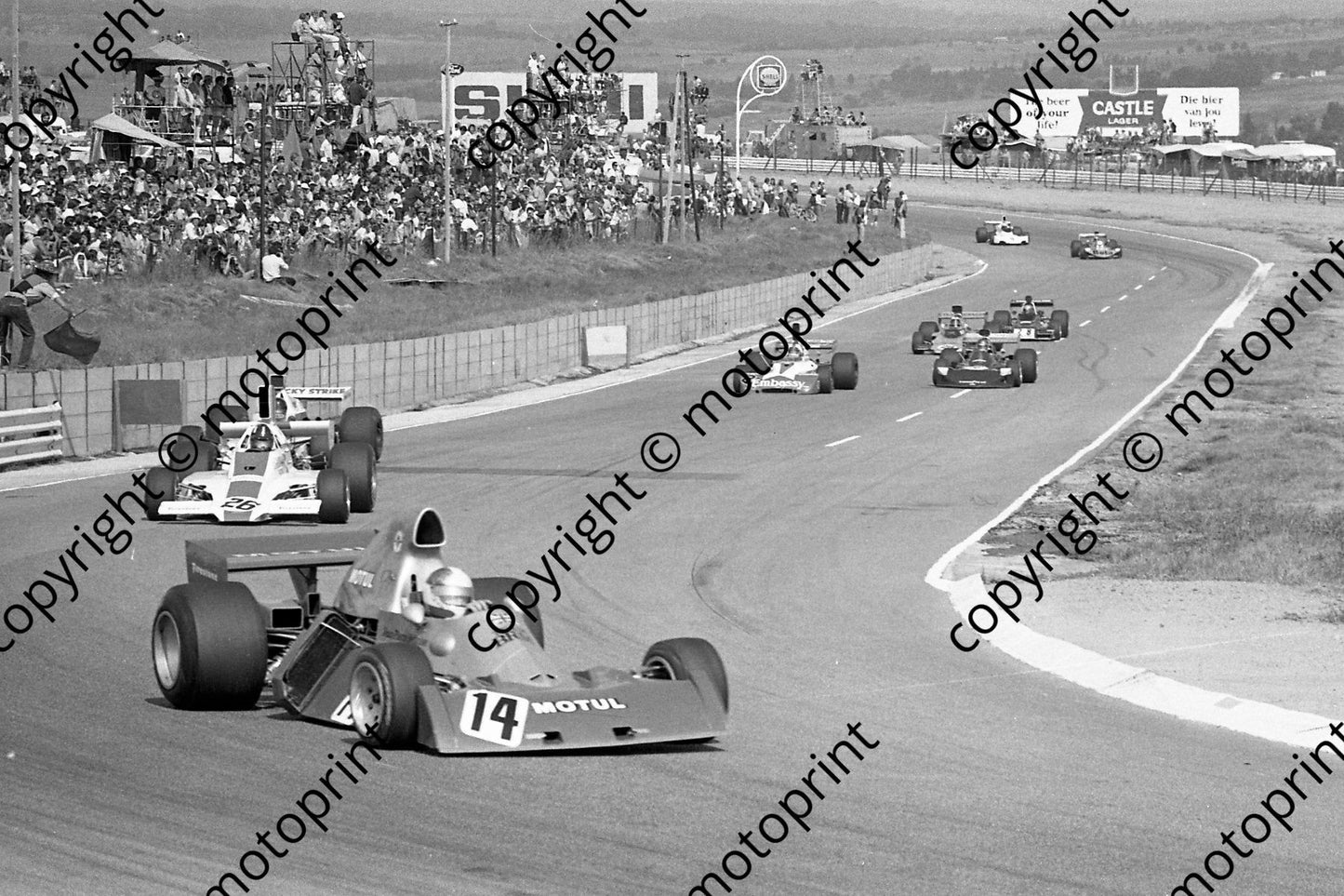 1974 SA GP SS 14 Beltoise leads Hill, Charlton Keizan Stuck (permission Malcolm Sampson Motorsport Photography) (134)