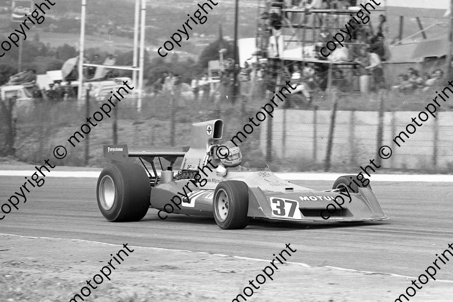 1974 SA GP SS 37 Migault BRM P160-09 (permission Malcolm Sampson Motorsport Photography) (574)