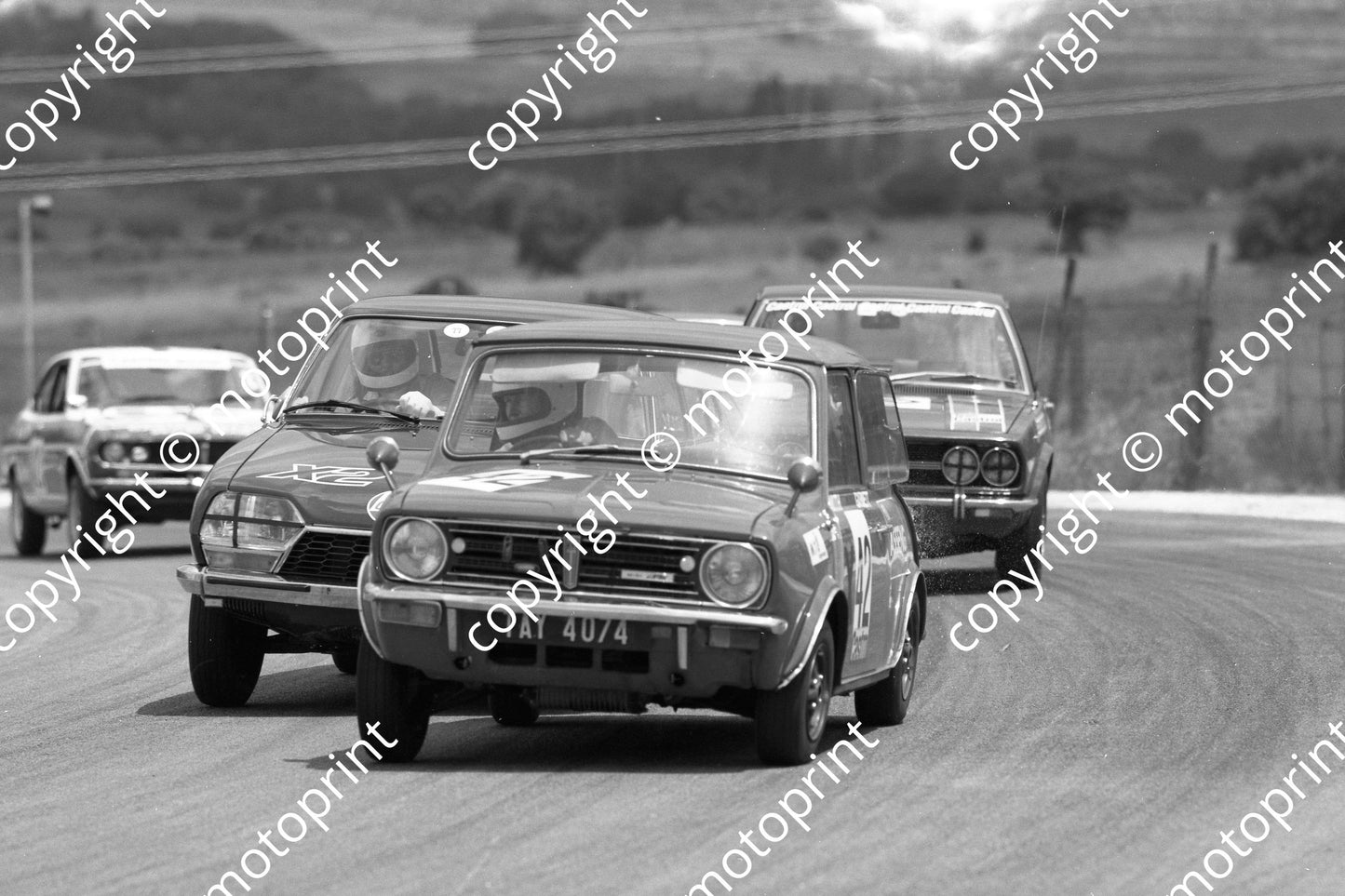 1974 SL Gp 1 SA GP support Jim Smith Mini_ Sarel van der Merwe Citroen(permission Malcolm Sampson Motorsport Photography)