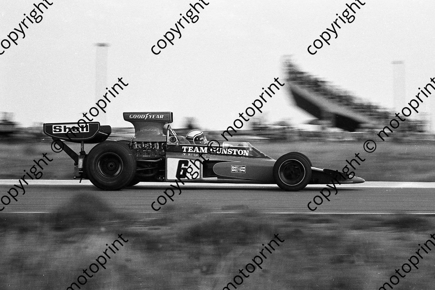1974 Welkom SS 6 I Scheckter Lotus 72 (permission Malcolm Sampson Motorsport Photography) 1974 Welkom