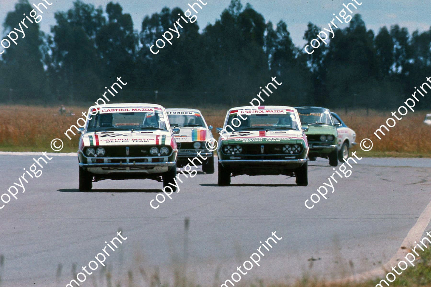 1976 Gp 1 Welkom V7 Dave Charlton left Hennie van der Linde right_ Geoff Mortimer Alfa third (courtesy Roger Swan)