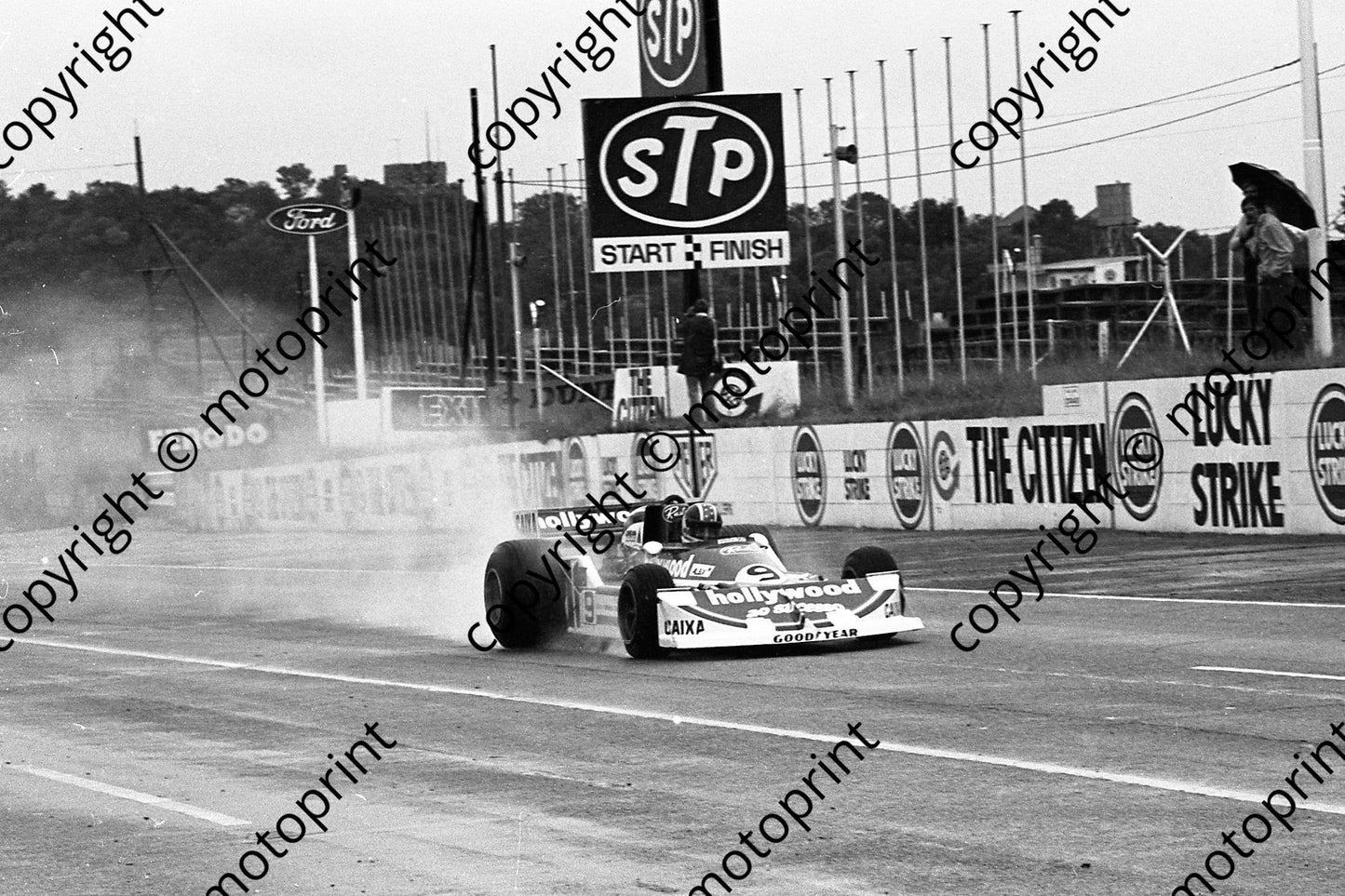 1977 SA GP 9 Alex Ribeiro March 761B rain prac (permission Malcolm Sampson Motorsport Photography)