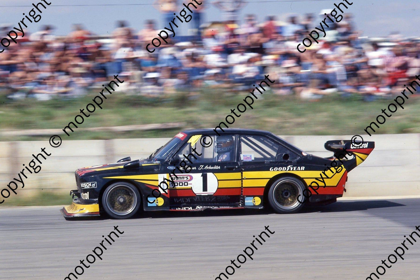 1977 Wynns 1 Escort RS1800 Jody Scheckter Hans Heyer NOTE MVA IN REAR WINDOW (Permission Malcolm Sampson Motorsport Photography)110