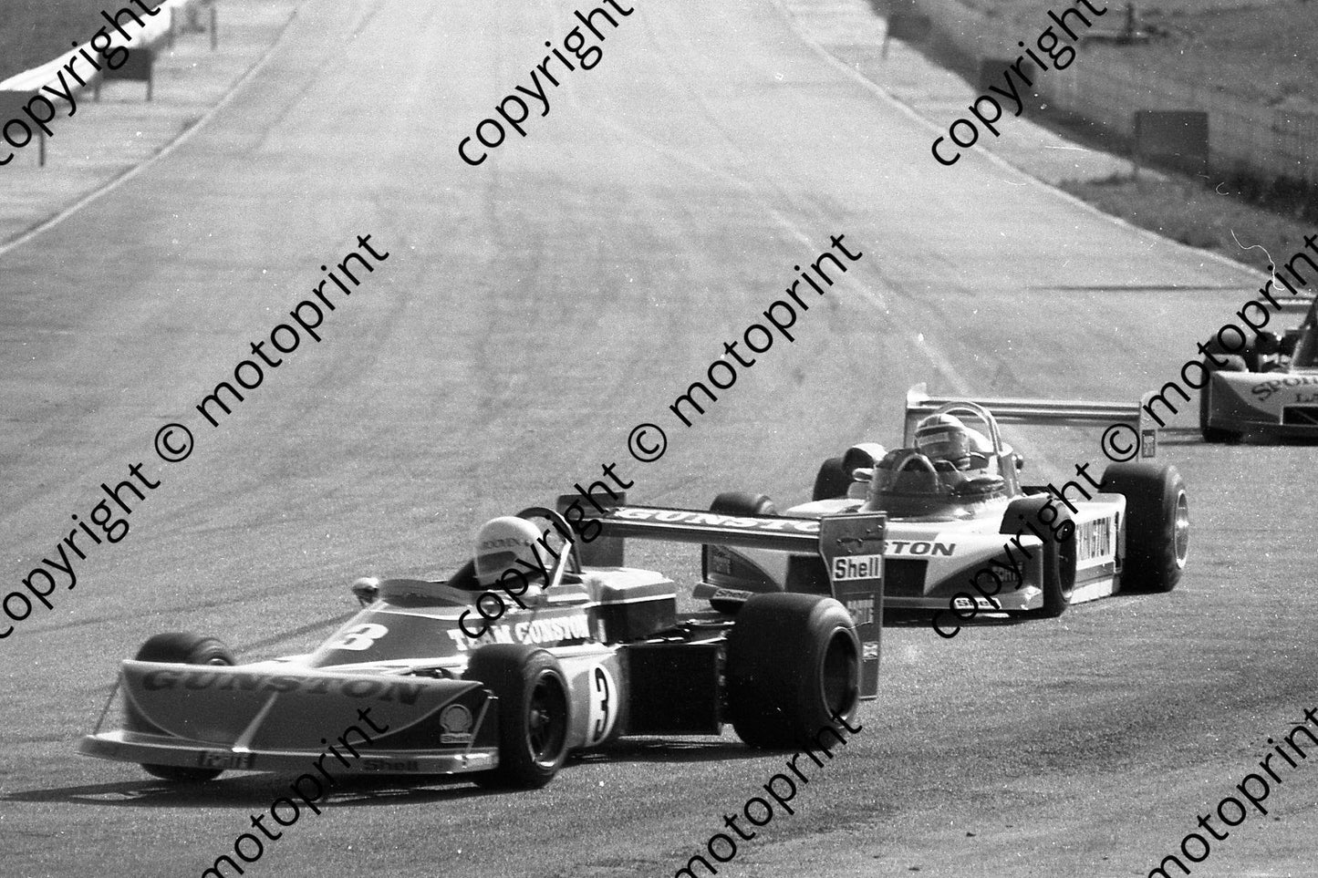 1979 FA Kya 3 T van Rooyen Gunston March NOTE low eng cover, I Scheckter Lexington March, B Scott (courtesy Malcolm Sampson Motor Sport Photography)