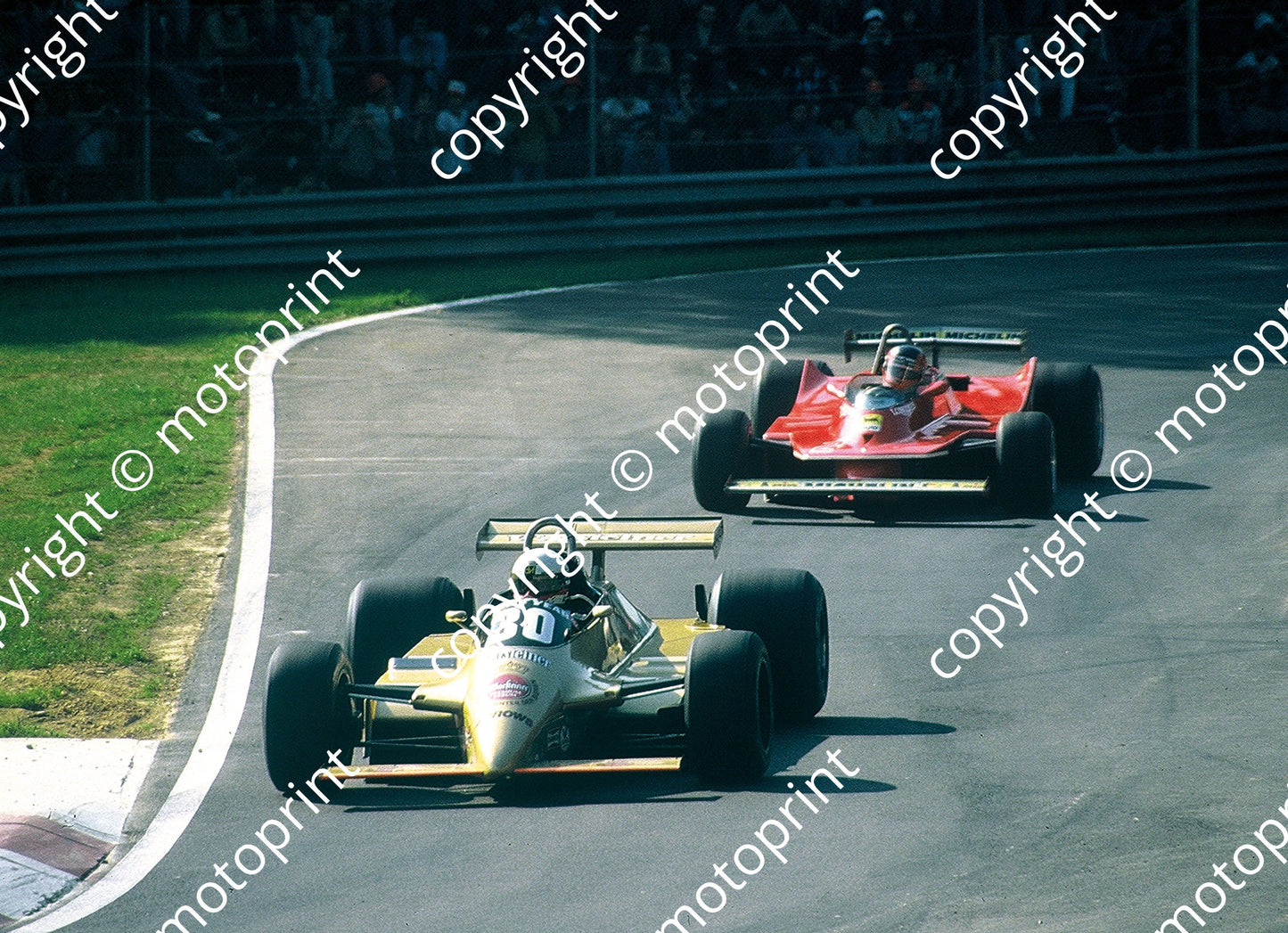 1980 Italian GP (Imola) Jochen Mass Arrows, Gilles Villeneuve Ferrari 312T5