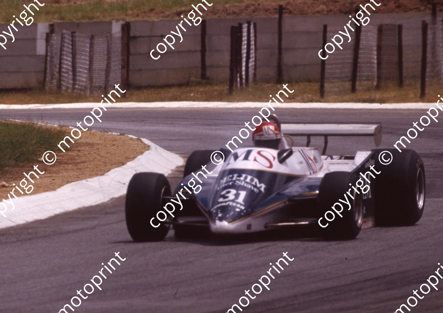 1980 SA GP 31 Eddie Cheever Osella Cosworth FA1-1 going off Crowthorne (courtesy Roger Swan) (4)
