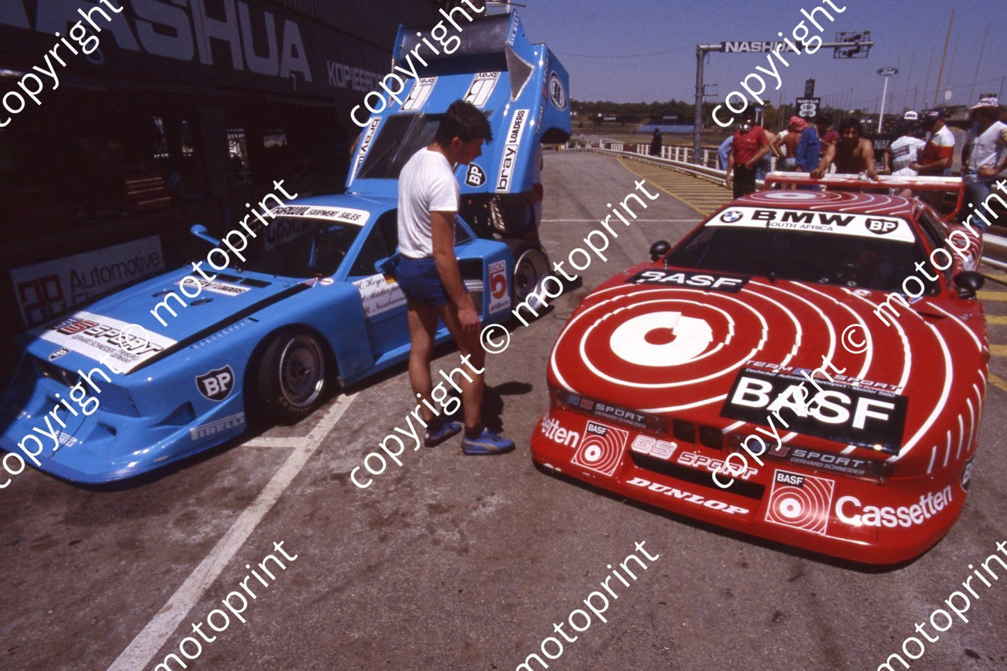 1981 9 hr 5 Lancia Montecarlo_ 7 BMW M1 (courtesy Roger Swan) 125