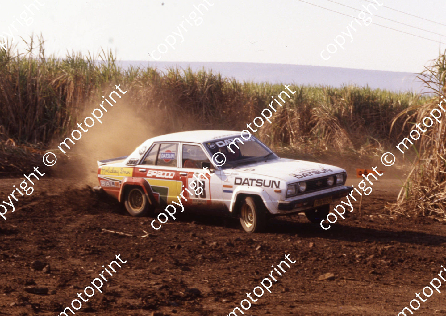 1981 Castrol Radio 5 18 Hannes Grobler, Mike Gillam Datsun Stanza(courtesy Roger Swan) (1)
