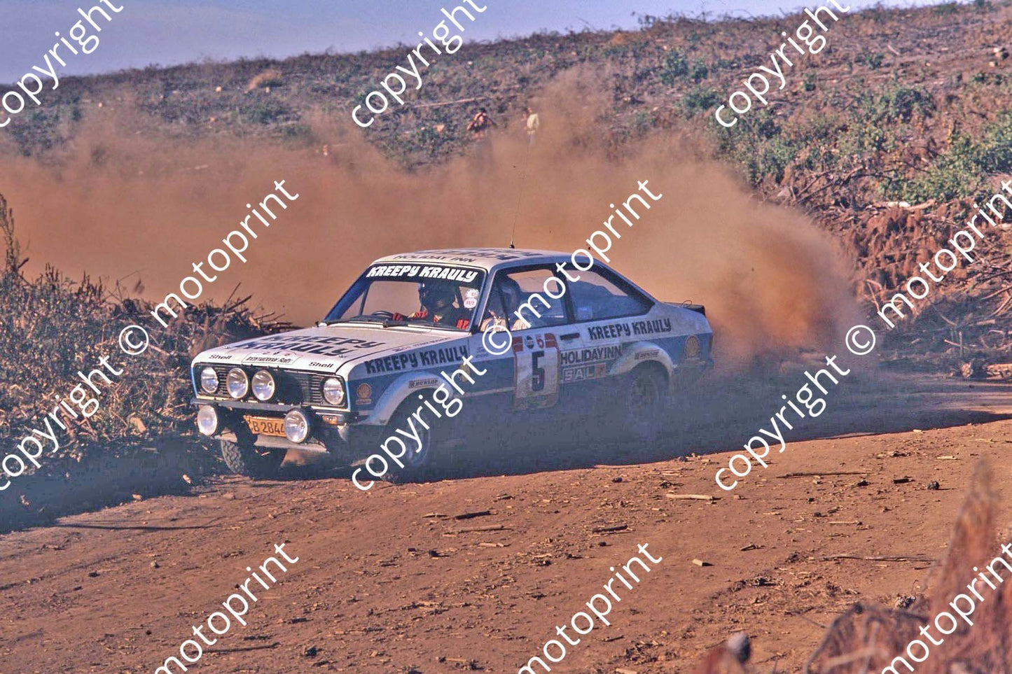 1981 Castrol Radio 5 5 Sarel van der Merwe, Franz Boshoff Escort (courtesy Roger Swan) (3)