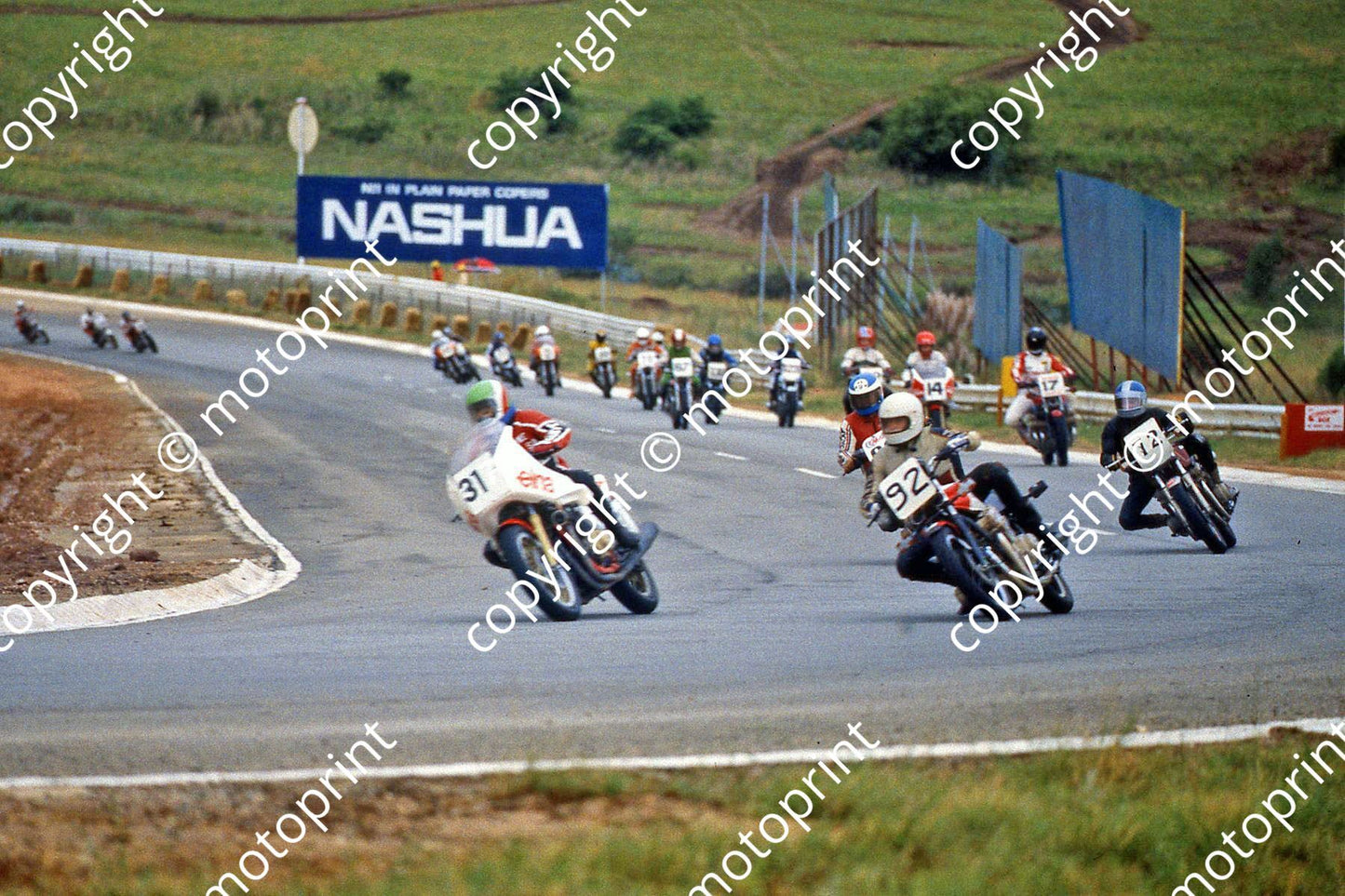 1981 Castrol int 31 Simon Fourie, 92 M Bellinger, 72 M Ribiero, 17 D Abbot (permission Roger Swan)