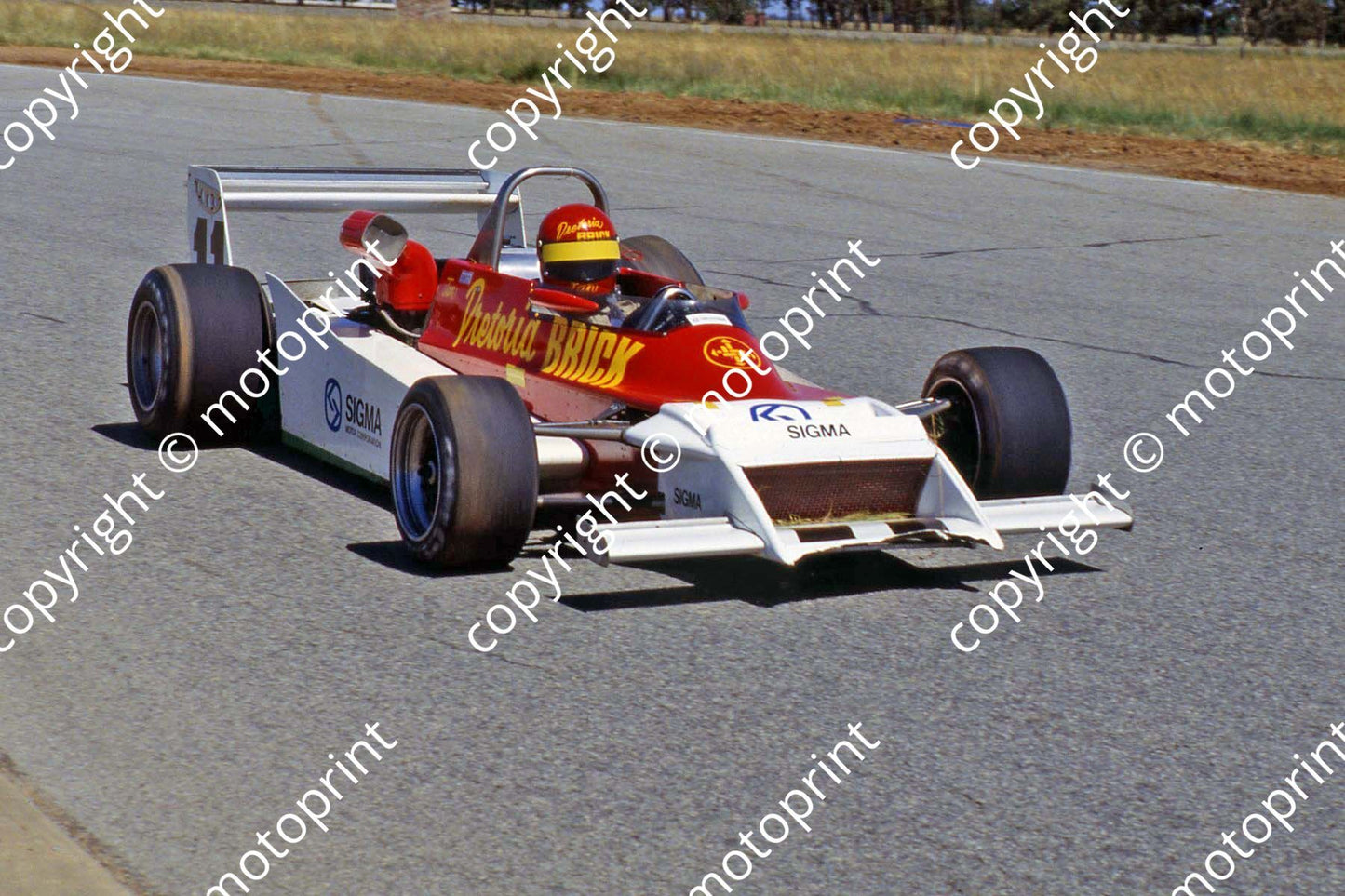 1981 FA Welkom 11 Jan Du Plessis March 792 NOTE NOSE LIP DAMAGE (courtesy Roger Swan)