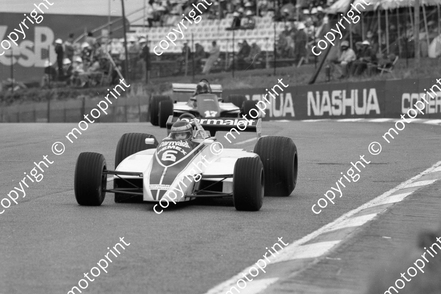 1981 SA GP 6 Ricardo Zunino Brabham BT49_ Derek Daly March 811 (permission Malcolm Sampson Motorsport photography) 381