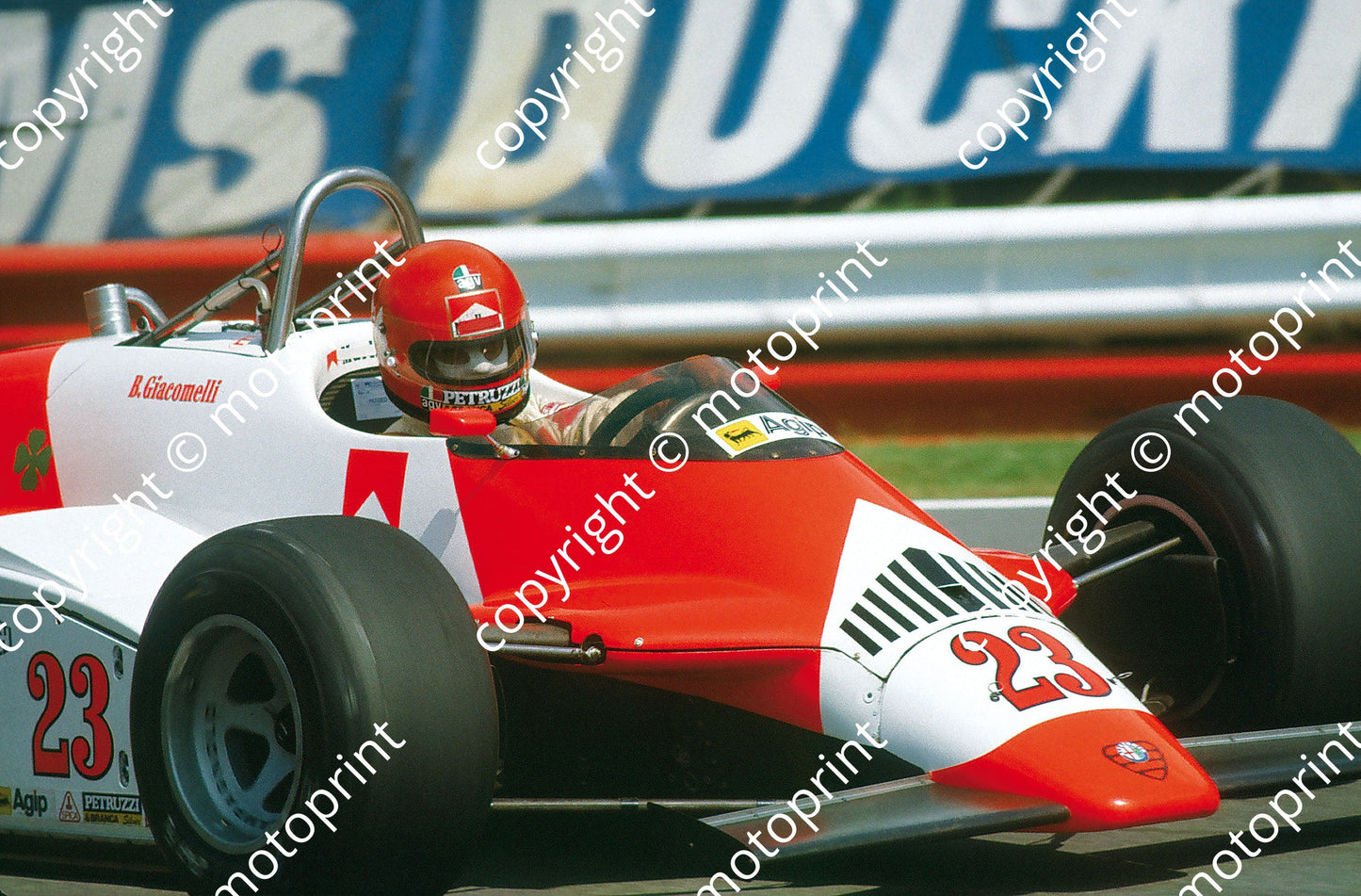 1982 British GP Bruno Giacomelli Alfa 182