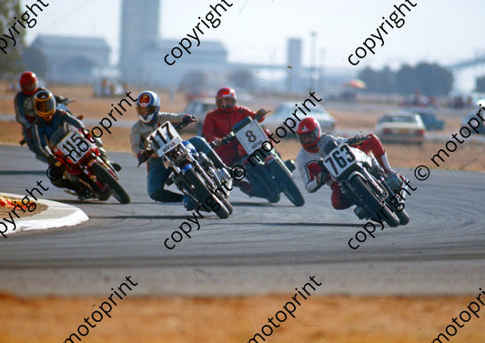 1982 Welkom Elna 763 Clive Dunn Suzuki 117 Doug Abbott Honda CB900 115 Richard Prince Moto GuzziLle Mans 8 Ken Kirsten Kawasaki (Colin Watling Photographic) (1)