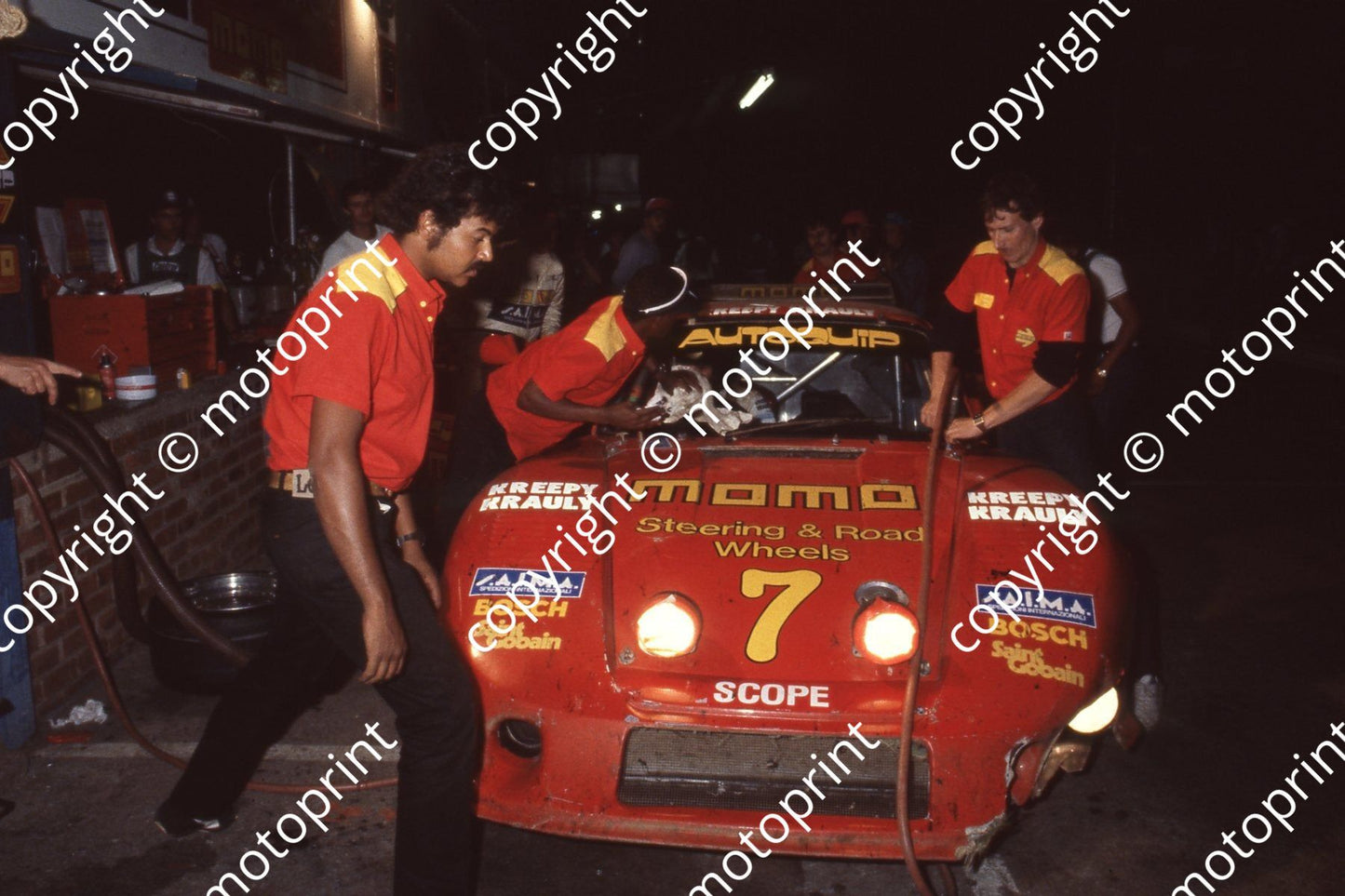 1982 9 hr 7 Porsche 935 night stop Gianpiero Moretti, Mauro Baldi (Colin Watling Photographic) (16)