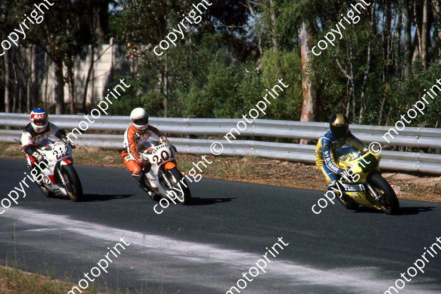 1982 Killarney MC 203 (PF) Patrick Fernandez Bartol 201 Kevin Hellyer 212 Mario Rademeyer Yamahas (Colin Watling Photographic) (39)