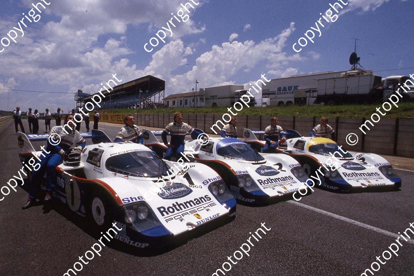 1983 Castrol 1000 1 2 3 Rothmans Porsche team (courtesy Roger Swan) 319 (4)