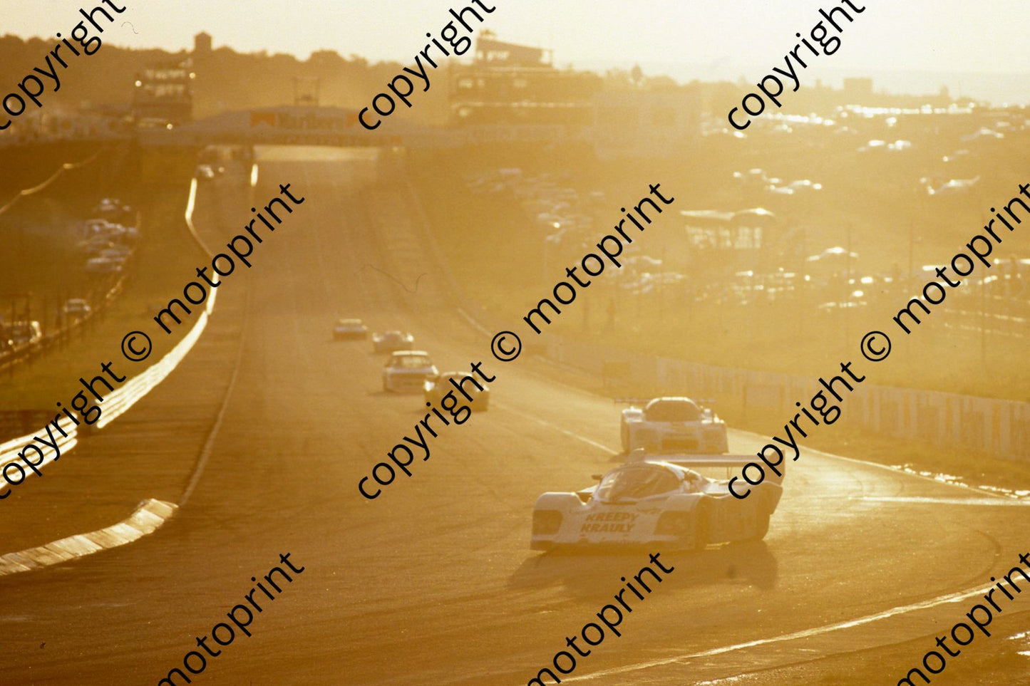 1983 Castrol 1000 16 dusk Van der Merwe Duxbury Martin Porsche 956 (courtesy Roger Swan)