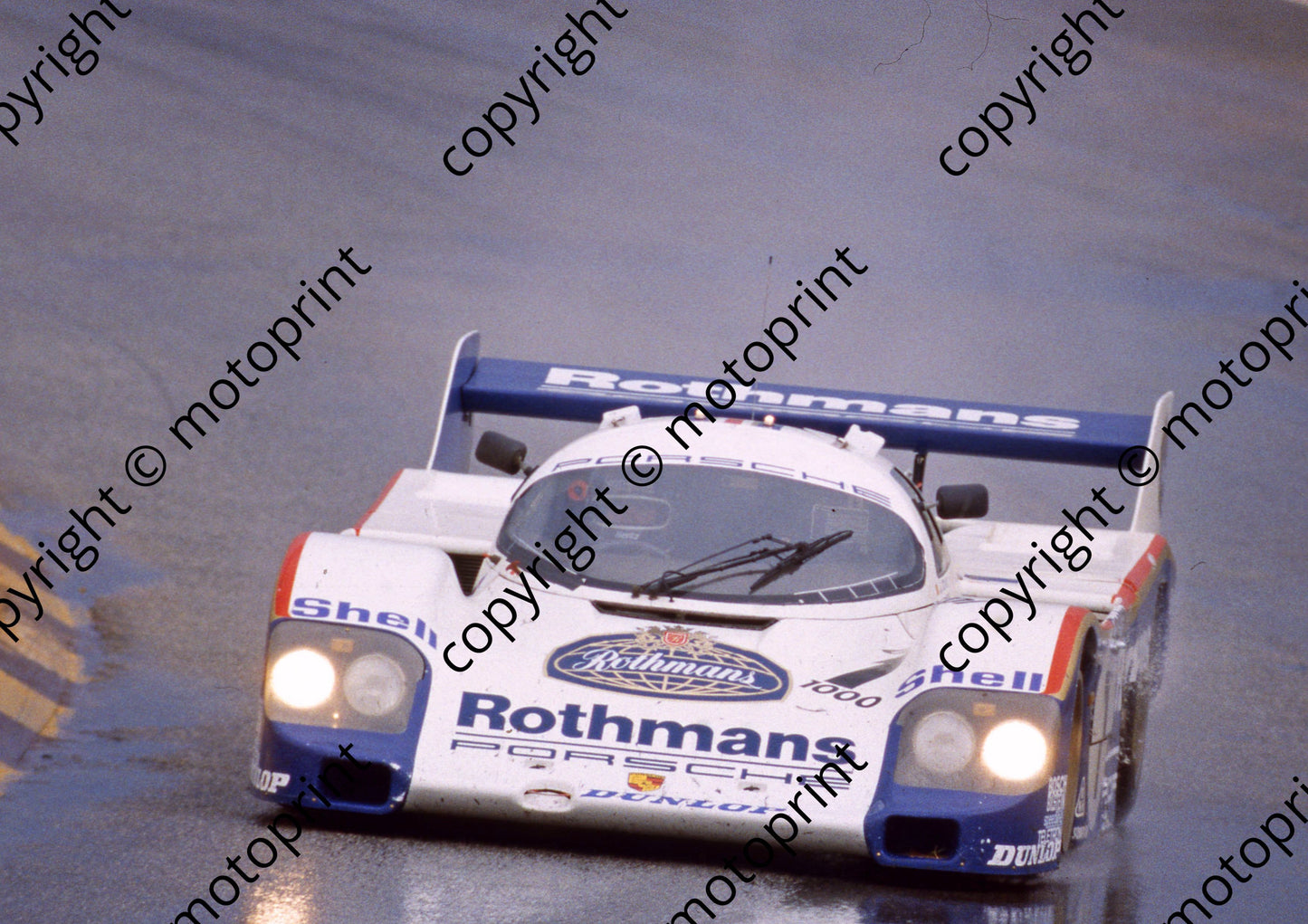 1983 Castrol 1000 1 rain Jackie Ickx Jochen Mass Porsche 956 scanned 20x30cm size (courtesy Roger Swan)(3)