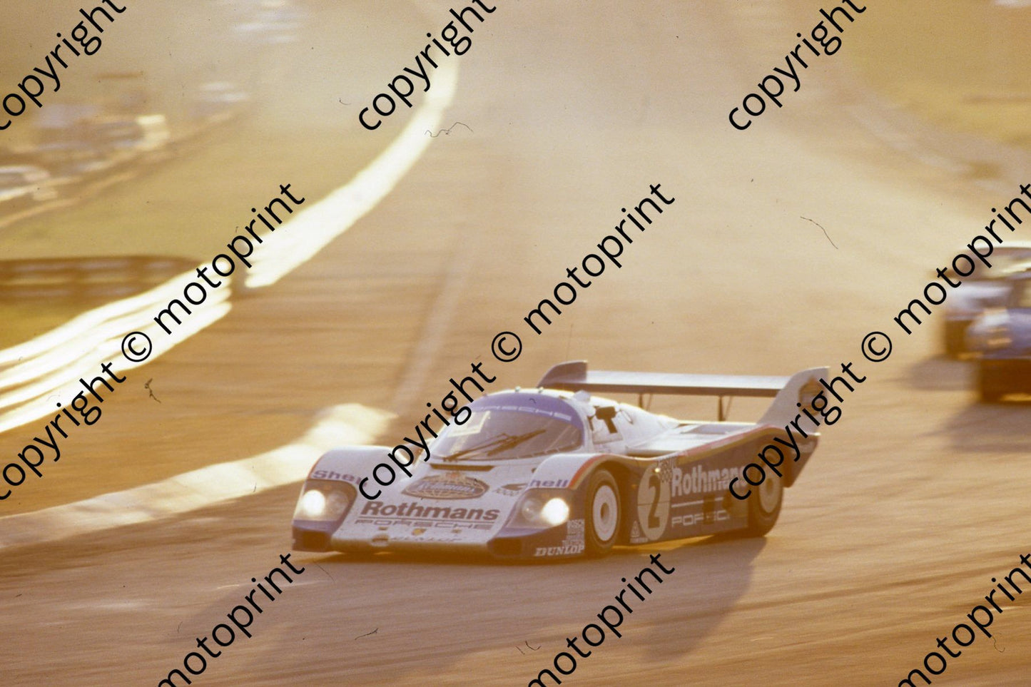 1983 Castrol 1000 2 Bell Bellof Porsche 956 dusk(courtesy Roger Swan) (1)