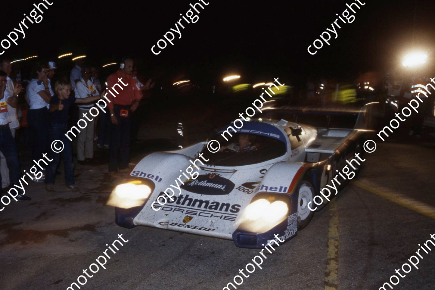 1983 Castrol 1000 2 finish Derek Bell (in car)Stefan Bellof Porsche 956 (courtesy Roger Swan) (7)