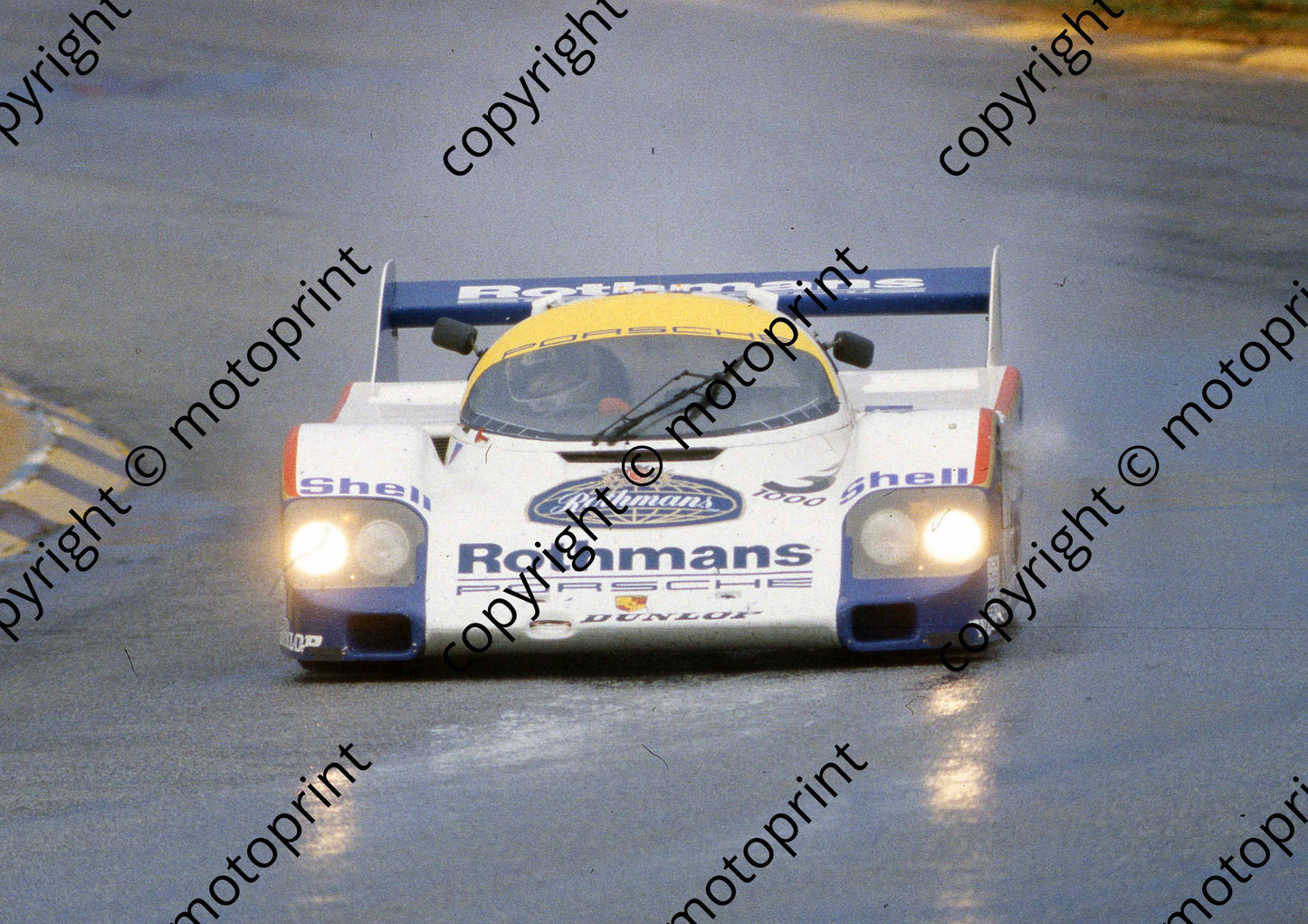 1983 Castrol 1000 3 rain Al Holbert Vern Schuppan Porsche 956 scanned 20x30cm size (courtesy Roger Swan)(2)