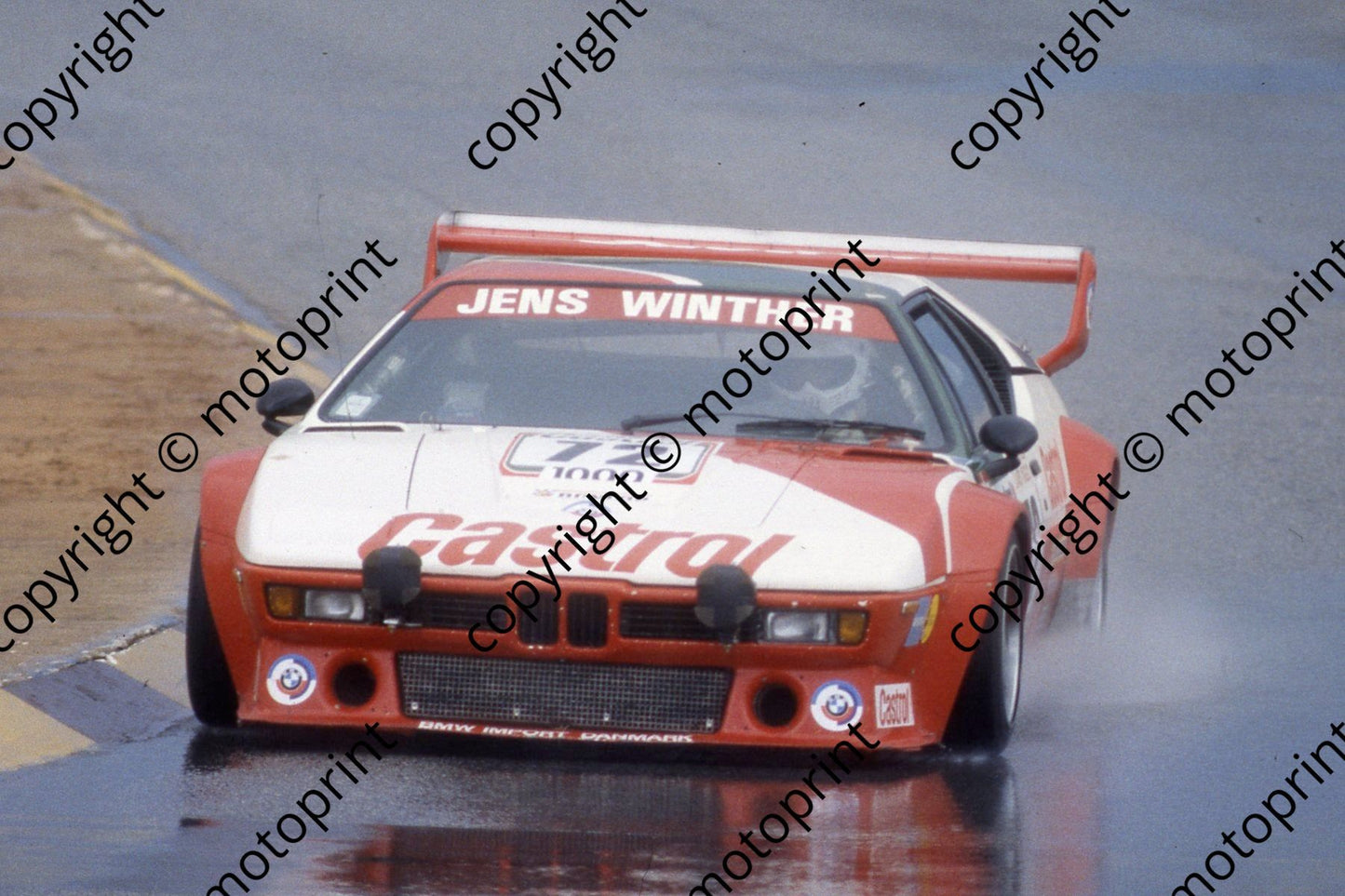 1983 Castrol 1000 72 rain Jens Winther, Lars Jensen BMW M1 (courtesy Roger Swan) (2)